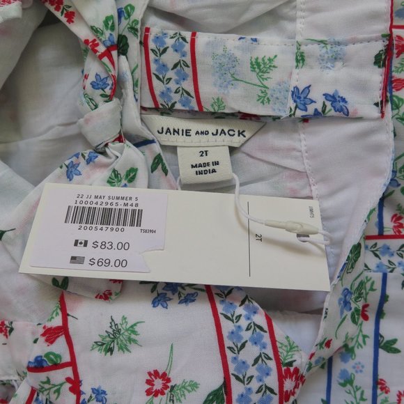 Janie and Jack White Floral Sundress 2T NWT - Picture 3 of 6